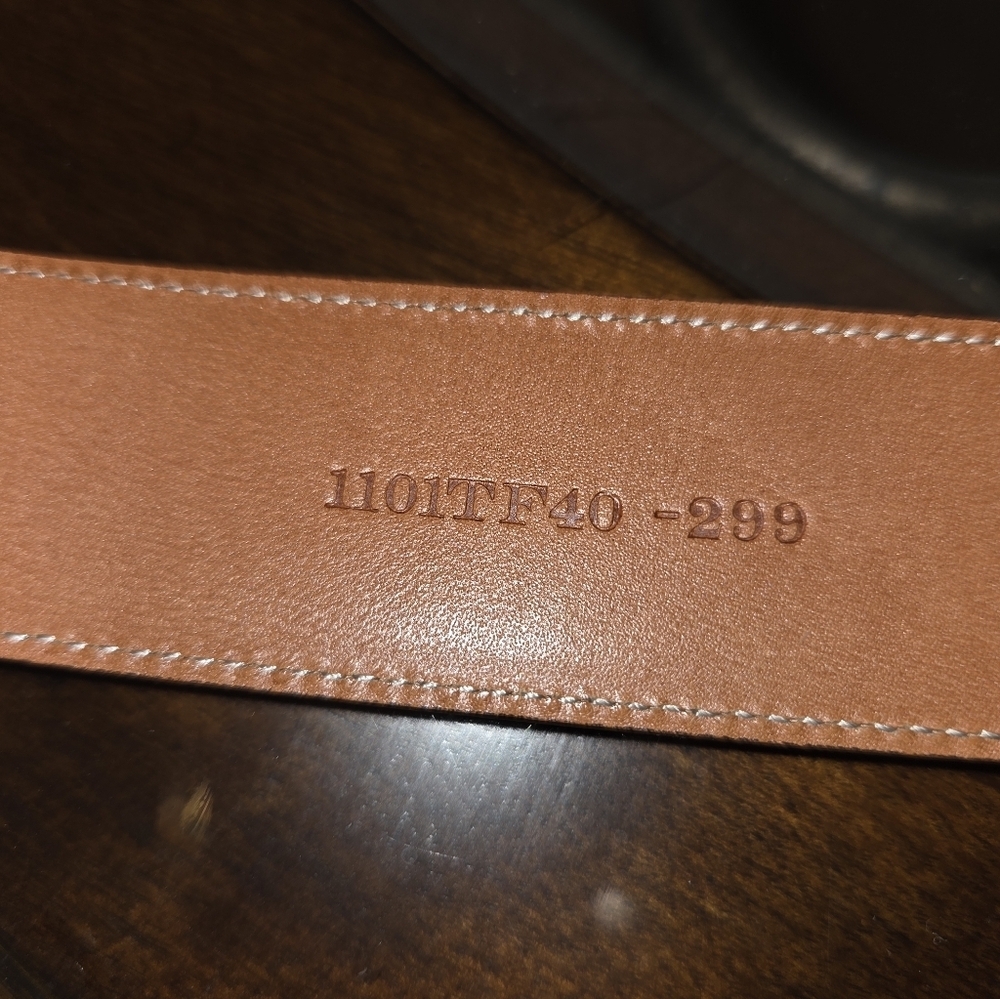 TRAFALGAR CORTINA EASTON Men's Brown Leather Belt - Picture 5 of 9